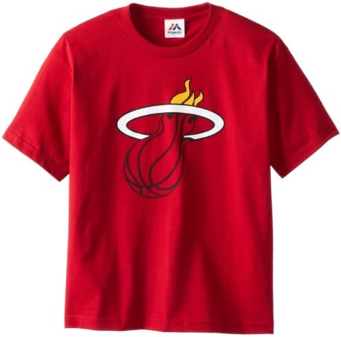 NBA Boys' Miami Heat Lebron James S/S Player Name And Number Tee (Red)