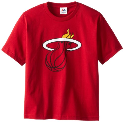 NBA Boys' Miami Heat Lebron James S/S Player Name And Number Tee (Red)
