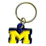 Michigan Wolverines Blue Mini Mirror Keychain W/Maize M