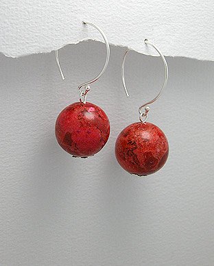 red hoop earrings