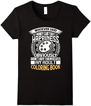 Women's Adult Coloring Book T-Shirt - I Love Coloring XL Black