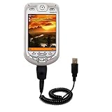 Coiled Power Hot Sync and Charge USB Data Cable w/ Tip Exchange for the O2 XDA IIi - Gomadic Brand