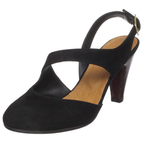 Chie Mihara Women's Noveno Slingback Sandal,Ante Black,37.5 EU (US Women's 7.5 M)