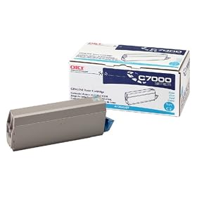 Cyan Toner Cartridge for C7000 C7200 c7200n c7400dxn by Oki Data