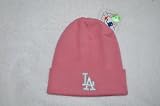 Los Angeles Dodgers Pink Beanie Hat - Ladies MLB Cuffed Winter Cap