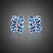 Fashion Plaza Blue Flower with Stunning CZ Earring E8