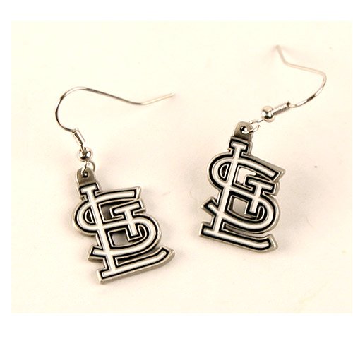 St. Louis Cardinals White Dangle Earrings
