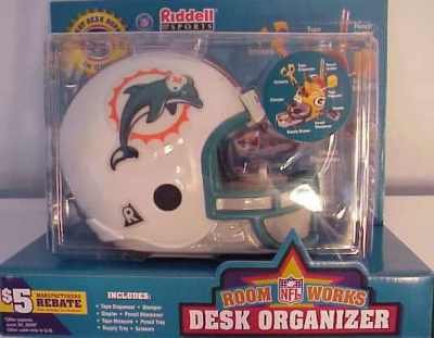 Miami Dolphins NFL Football Helmet Desk Organizer