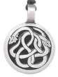 Celtic Adder Snake Pewter Pendant Necklace