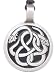 Celtic Adder Snake Pewter Pendant Necklace