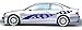 #254 PAIR OF BLUE LARGE CHECKERED FLAGS VINYL BODY GRAPHICS BY STREET KING DECALS. Pe...