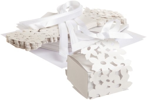 Wilton 415-0386 Flower Diecut Wrap Favor Box Kit, 24 Count