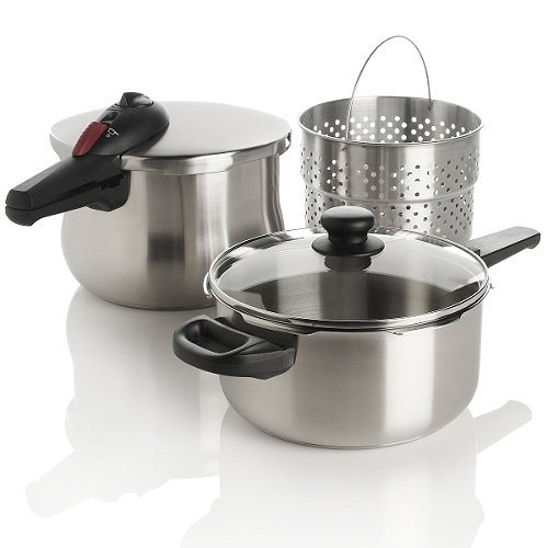 michelleB 5-piece Stainless Steel Pressure Cooker Set