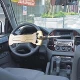 Viper Steering Wheel Lock-Gold- Steering Wheel Anti-Theft Lock with Air Bag Protection Plate