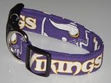 NFL Minnesota Vikings Football Dog Collar Style 1 Medium 1"