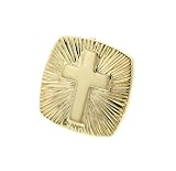 JJ Weston cross and sunburst tie tac with presentation box. Made in the USA
