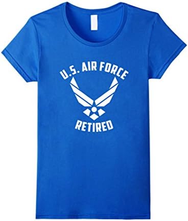 Women's U.S Air force retired - Cool U.S air force veteran T-shirt Small Royal Blue
