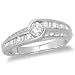14k White Gold Round Diamond Bypass Engagement Ring w/ Channel-Set Baguette and Round Diamonds (1/4 ct center, 3/4 cttw, G-H Color, SI2-I1 Clarity), Size 9