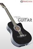 New Black Electric Acoustic Guitar Cutaway Style W/ Accessories