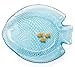 Set Of 4 Large Sea/Ocean Blue Glass Fish Plates For Kitchen And Dining