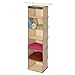 8 Shelf Sweater Organizer in Canvas with Faux Leather Trim by Richards Homewares