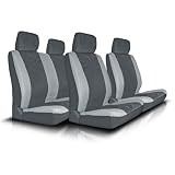 UNIVERSAL CAR SEAT COVER 4PCS FULL SET - BLK/GREY