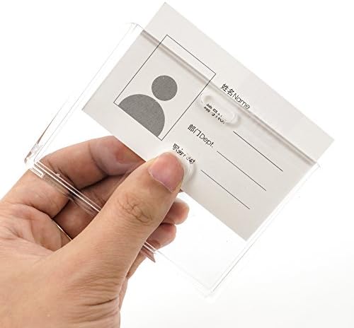 High hardness Crystal plastic Rigid Card Holder ID Badge (1 Pcs)