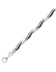 Diamond and Black Diamond Fashion Bracelet 1ctw