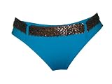 Becca Blue Belted Hipster Bikini Bottom Large
