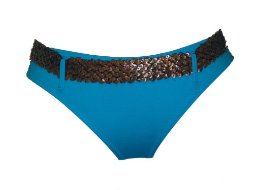 Becca Blue Belted Hipster Bikini Bottom Large