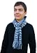 Handmade Winter Alpaca Scarf - Classic Blue Stripes [Apparel]