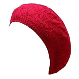 Fuchsia Ultra Thin Knit Fashion Beret Tami Cap Hat