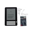 iShoppingdeals - Black Soft Silicone Skin Case Cover + Travel AC Wall Charger + Screen Protector for Amazon Kindle 2 (2nd Generation) 3G WiFi Wireless Reader