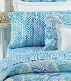 Lauren by Ralph Lauren Bedding Jamaica Blue Chevron Herringbone Twin Extra- ....