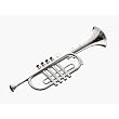 Silver Plastic Toy Trumpet 16.5" by Bontempi