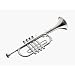 Silver Plastic Toy Trumpet 16.5" by Bontempi