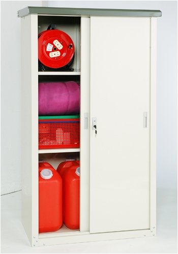 サンライテック スチール収納庫（高さ150） VGS-815C アイボリー