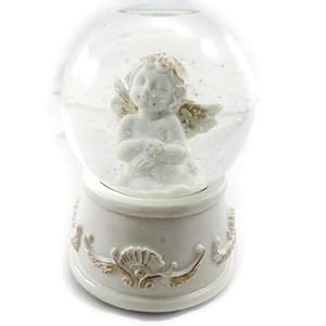 Boule de neige musicale 'Petit Ange' ivoire dor&eacute;: Cuisine
