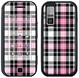 Pink Plaid Design Protective Skin Decal Sticker for Samsung Glyde SCH-U940 Cell Phone