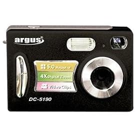 Argus DC-5190 Dig Cam 5MP 4X Dig 32MB Int Sd USB 1.5IN LCD 3XAAA by 