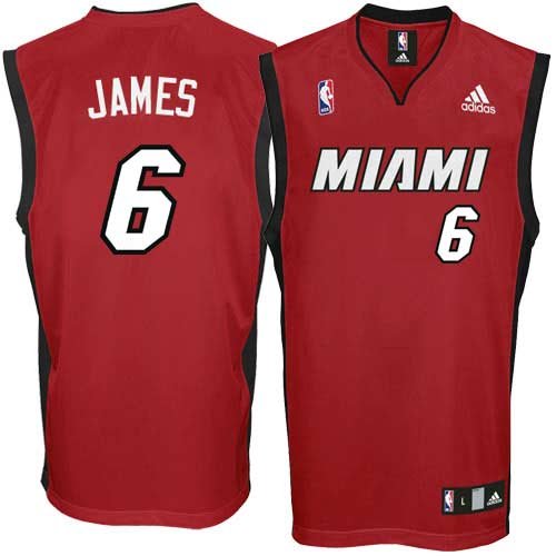 Adidas Miami Heat Lebron James Replica Alternate Jersey Extra Large