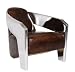 Ledersessel Orbit Vintage Leder cigar Handarbeit