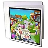 Londons Times Funny Music Cartoons - Maybe I Should Have Ordered Over The Net - Greeting Cards-6 Greeting Cards with envelopes