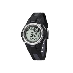 Calypso - K5558/6 - Montre Gar�on - Quartz - Digitale - Eclairage-Chronom�tre-Temps interm�diaires-Alarme - Bracelet Caoutchouc noir