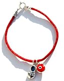 Kabbalah Red String Baby Shoe Good Luck Bracelet Evil Eye Charms