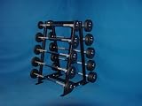A Shaped Barbell Rack with 20-110 lb (10 lb Increment) Barbells