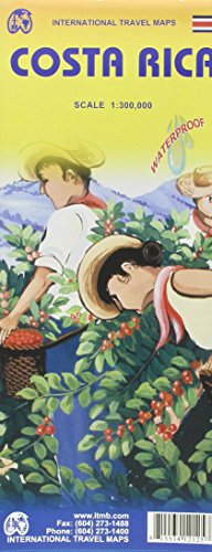 costa rica travel reference map 1300000 international travel maps