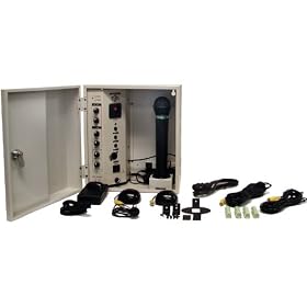 Infrared Classroom Sound System 50 Watt Mixer Amplifier, Wireless IR Headset, Lapel, Handheld Microphone