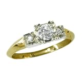 14K Antique Diamond Engagement Ring, circa 1930s