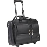US Luggage Leather Rolling Computer Portfolio - D957-4 Black